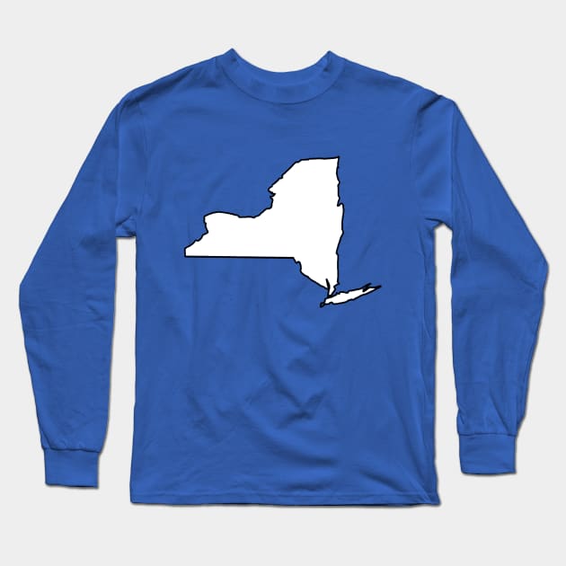 New York - Blank Outline Long Sleeve T-Shirt by loudestkitten